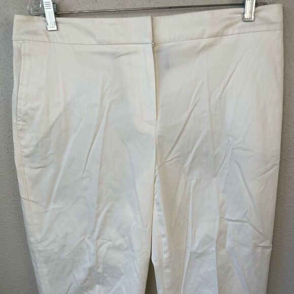 Apostrophe White Stretch Cropped Pants Size 14 EUC - Picture 2 of 5